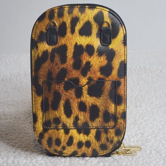 Monarque Leopard Cheetah Print Crossbody Wallet Purse New Imperfections NWOT - Picture 1 of 8